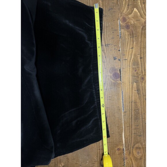 Vintage Act lll Black Midi Skirt Pull on Sz 12 , Velour , Classic, Holiday - Picture 6 of 6